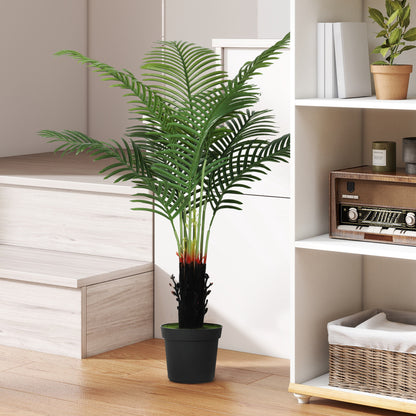 120cm Artificial Areca Palm Tree with PE Leaves and Flocked Soil