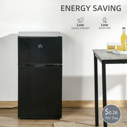 88L Small Fridge Freezer with 5-Setting Thermostat, Inner Light