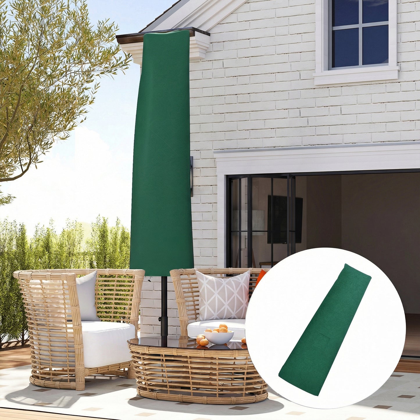 Garden Parasol Cover, Outdoor Cantilever Banana Umbrella Protector