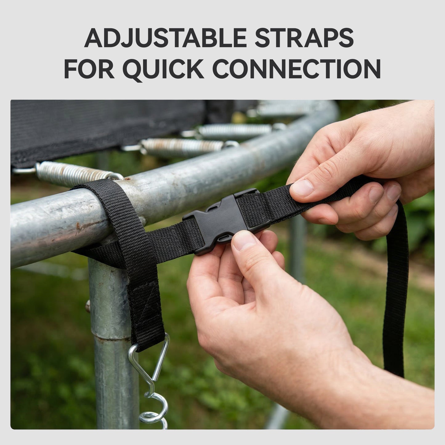 4Pcs Trampoline Anchor Kit, 32 cm Galvanised Trampoline Stakes