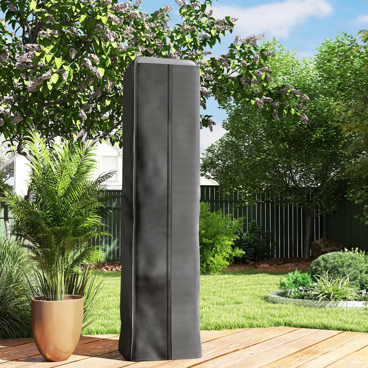Heavy Duty Gas Pyramid Outdoor Patio Heater Cover, Black
