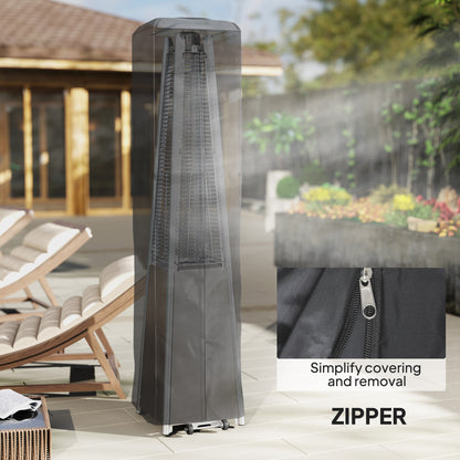 Heavy Duty Gas Pyramid Outdoor Patio Heater Cover, Black