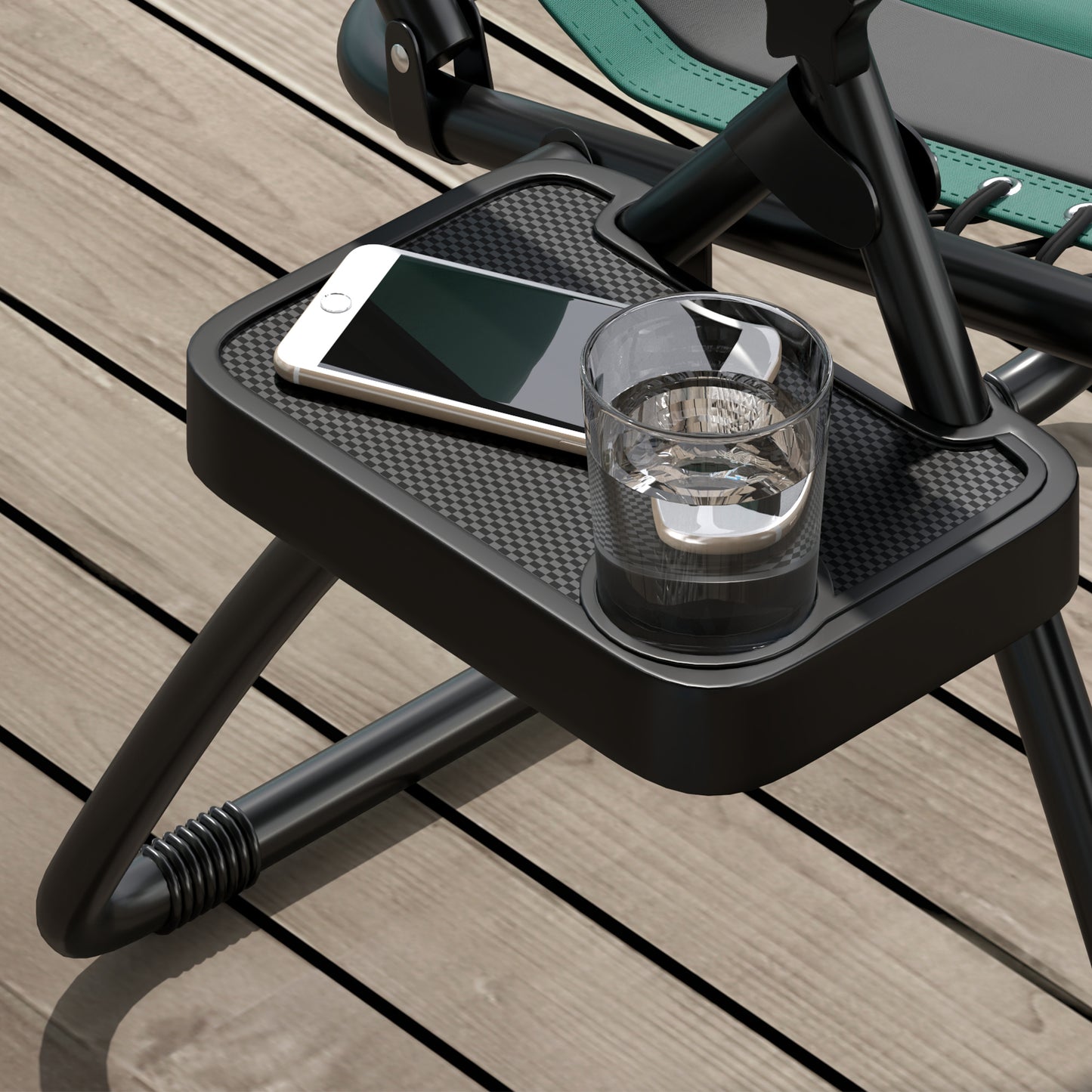 Zero Gravity Lounger Folding Recliner Chair w/ Cup Holder Green