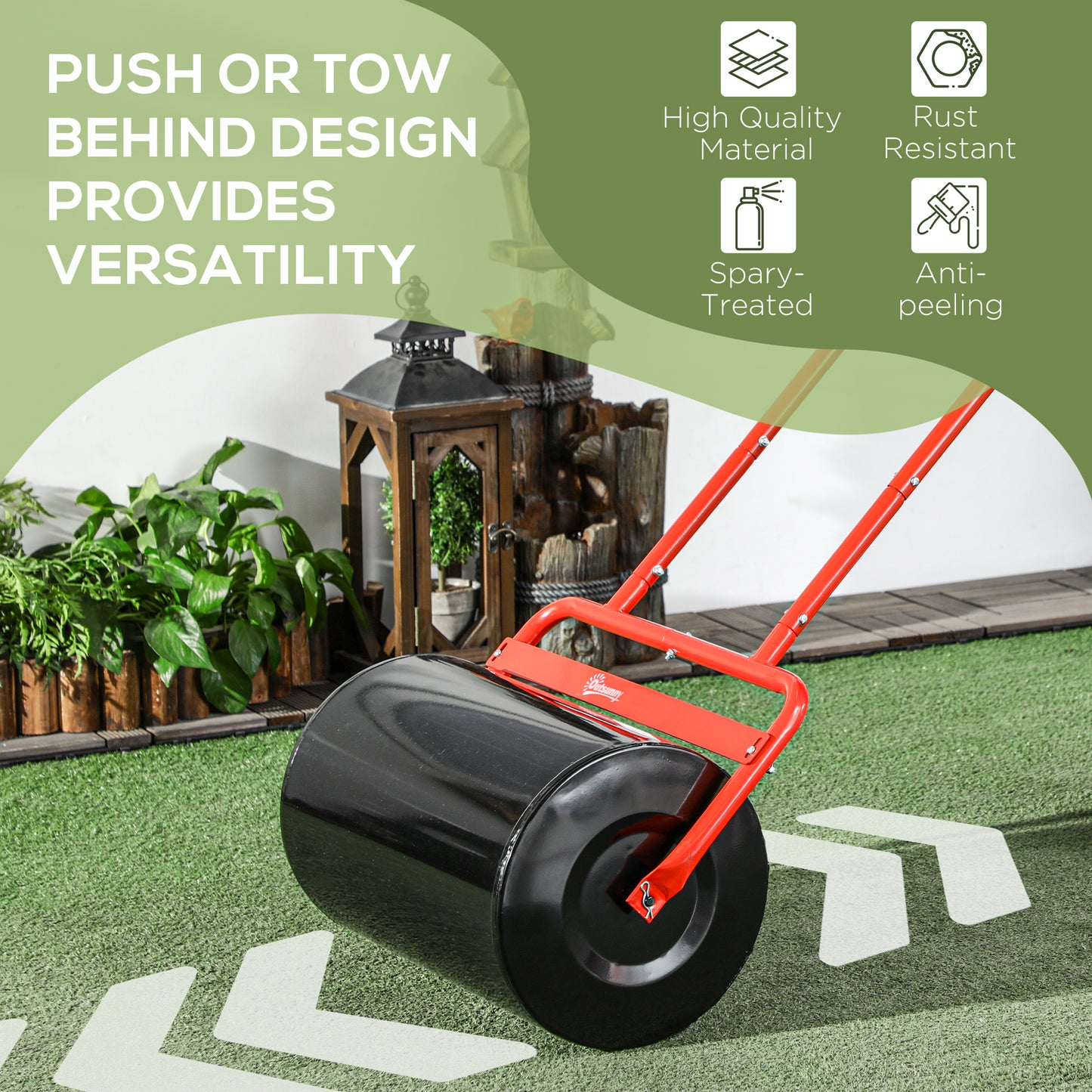 Combination Push w/ 38L Sand or Water Garden Red
