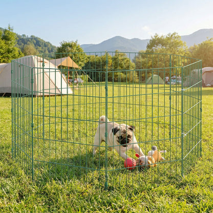 8 Panel Pet Pen, Dog Playpen for Puppies, 80 cm Height