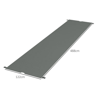 2Pcs Pergola Replacement Canopy, 4.9 x 1.2m, UV Protection, Dark Grey