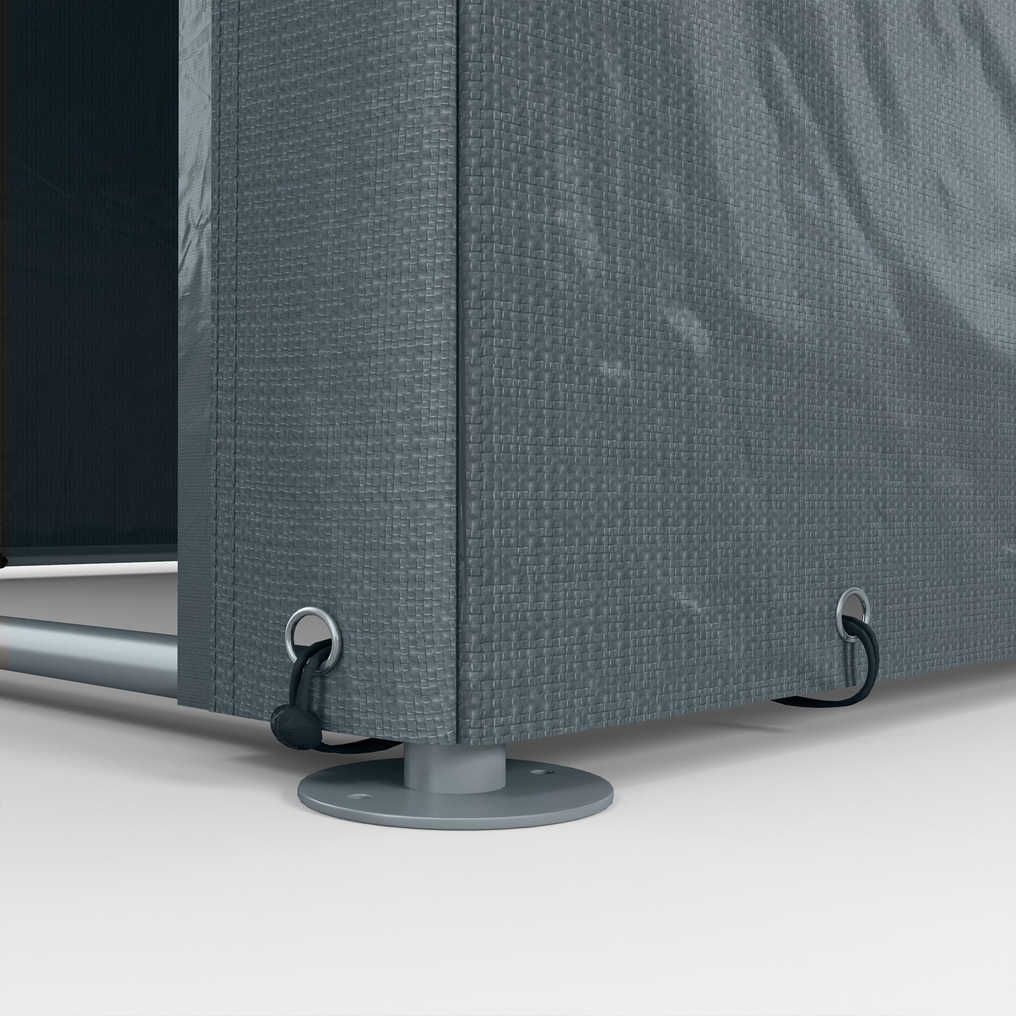 1.6 x 2.2m Garden Storage Shed Portable Shed Tent, Dark Grey