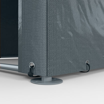 1.6 x 2.2m Garden Storage Shed Portable Shed Tent, Dark Grey