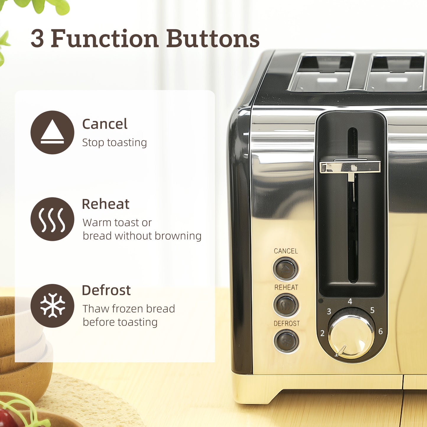4 Slice Wide Slot Toaster and 1.7L Rapid Boil Kettle Set, Black