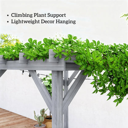 2 x 2m Wooden Pergola Kit, Garden Gazebo Shelter, Grey