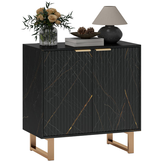 Sideboard, Buffet Cabinet with 2 Doors and Adjustable Shelves, Black