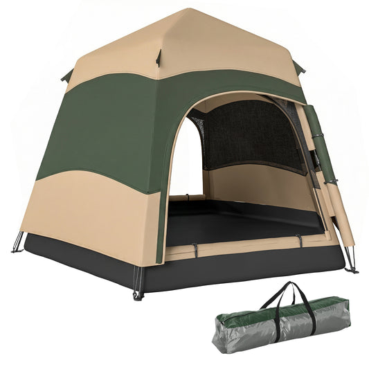 Double Layer Pop Up Tent with Rainfly, Portable Camping Shelter