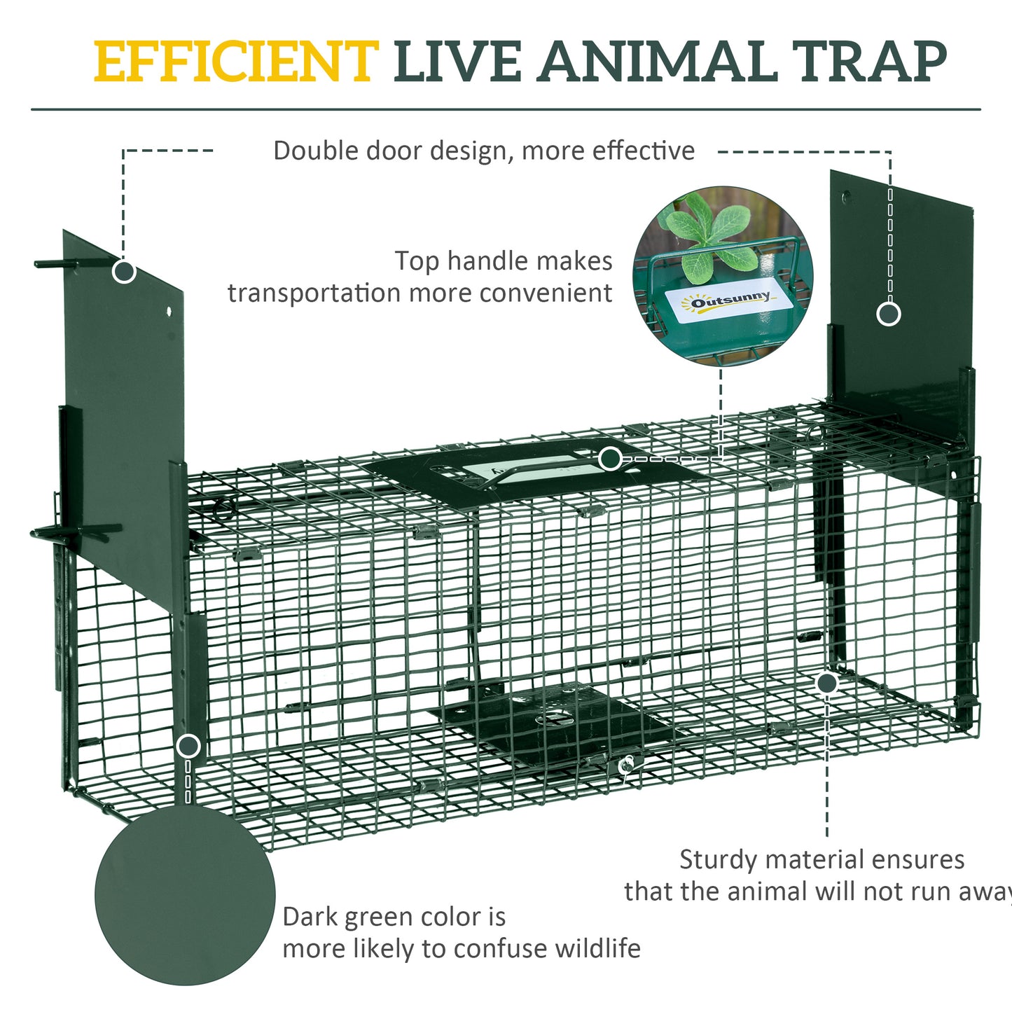 Humane Mouse Trap with Double Doors for Indoors