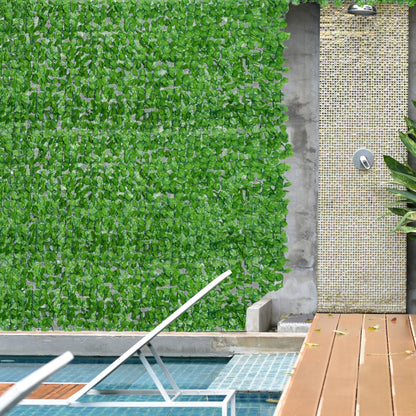 Decorative Trellis with Artificial Leaves, 3 x 1m, Ivy Leaves