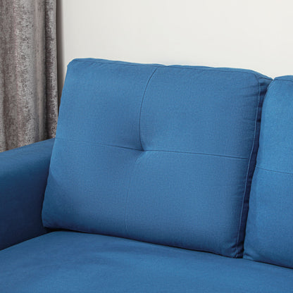 3 Seater Sofa Bed, Convertible Pull Out Sofa with Storage, Dark Blue