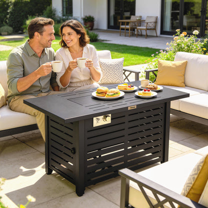 Table W/ Rain Cover 50,000 BTU Outdoor Firepit
