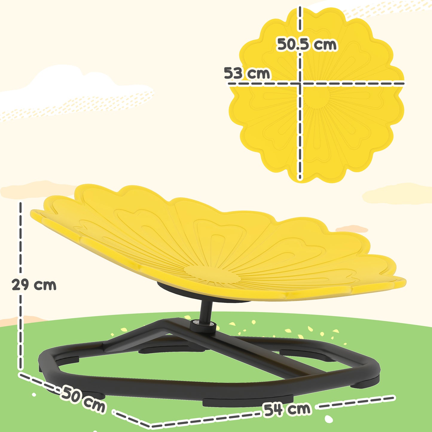 Sensory Spinning Chair, Kids Swivel Chair, Yellow
