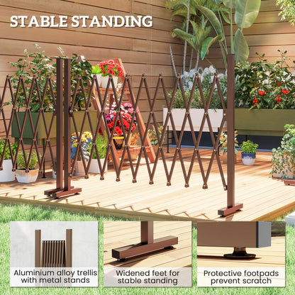 Aluminium Alloy Movable Fence, Pet Safety Fence, Dark Brown