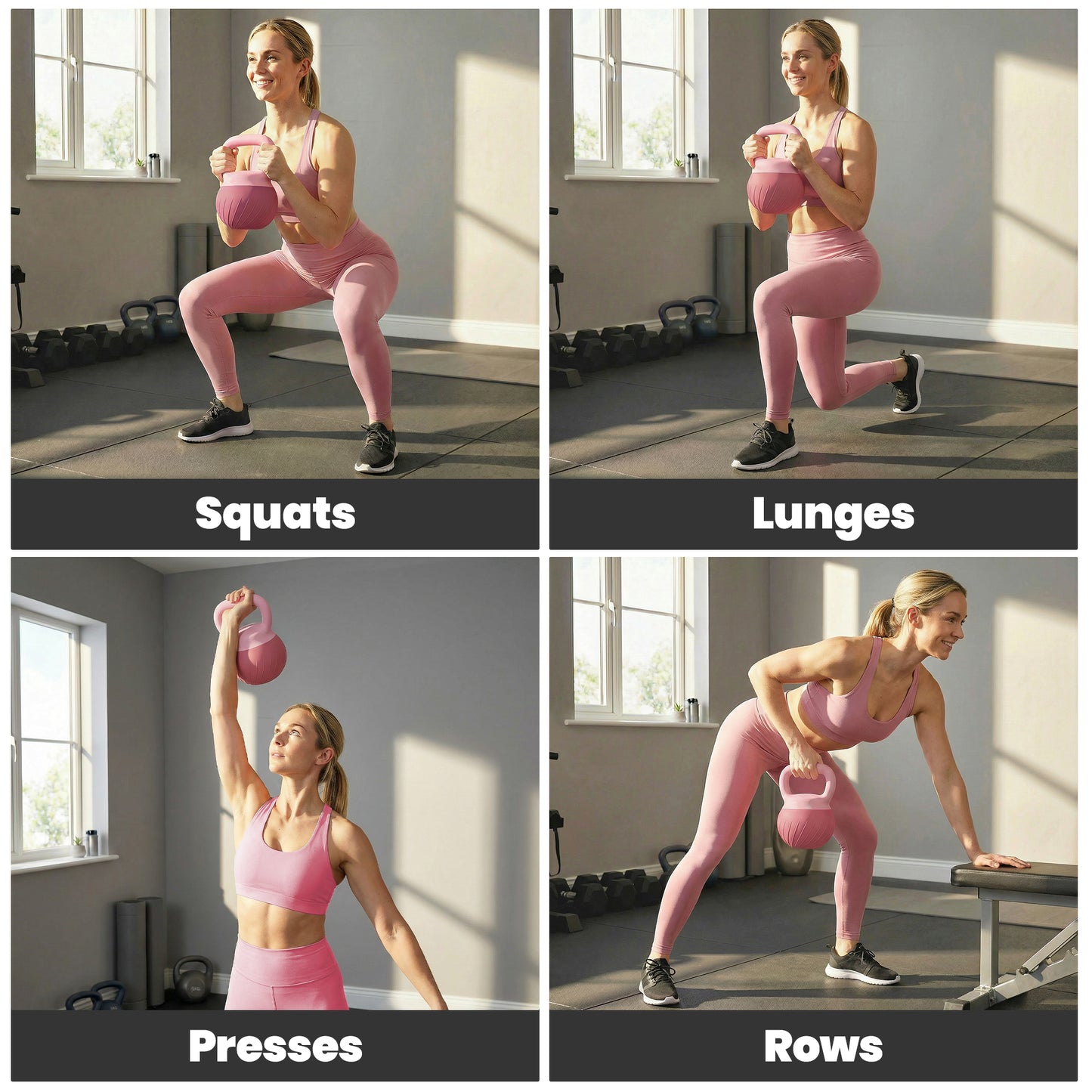 Soft Kettlebell, 8kg Kettle Bell with Anti-Slip Grip for Home Gym