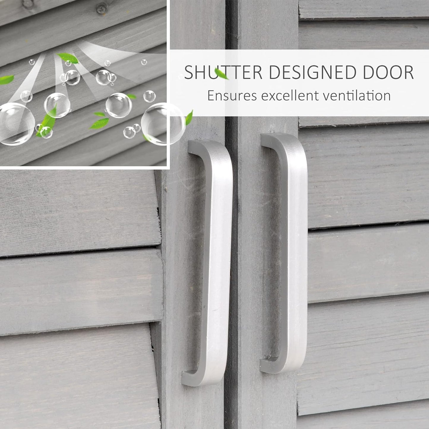 Garden Storage Shed 87L x 46.5W x 96.5Hcm