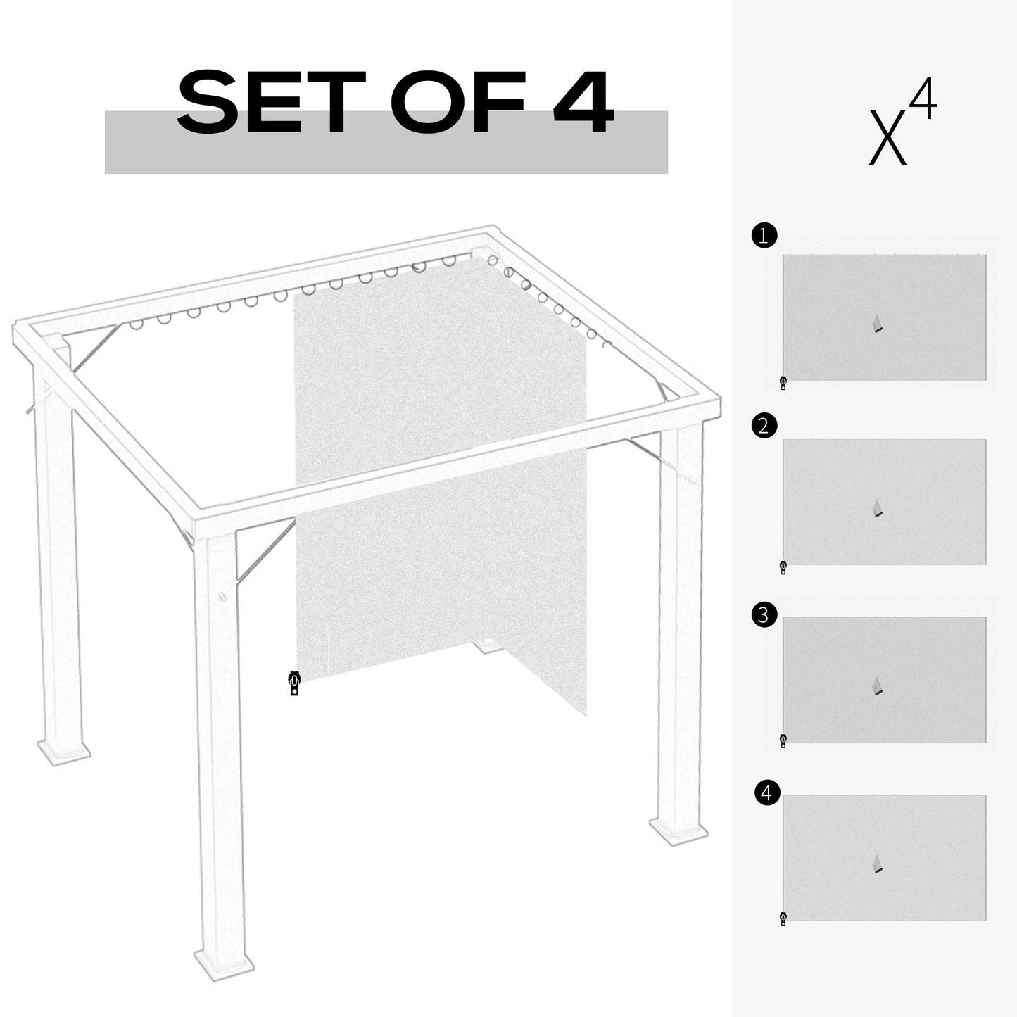 Gazebo Replacement Curtain