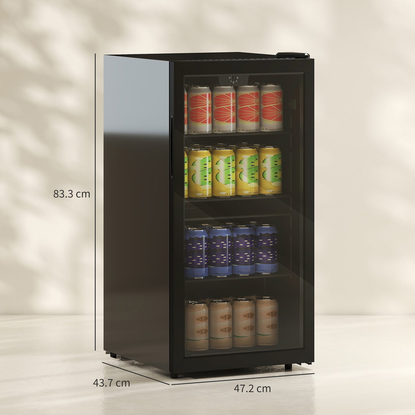 93L Drinks Fridge, 115 Can Under Counter Freestanding Wine Fridge