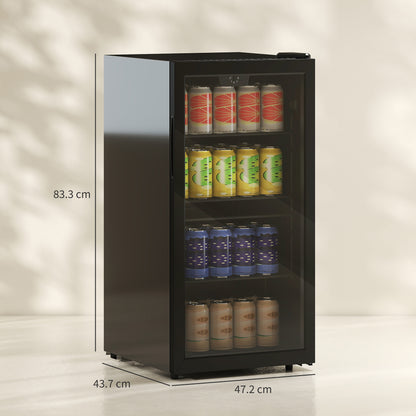 93L Drinks Fridge, 115 Can Under Counter Freestanding Wine Fridge