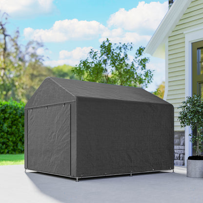 6.6 x 7.8ft Garden Storage Shed Tent Bike Tent, Dark Grey