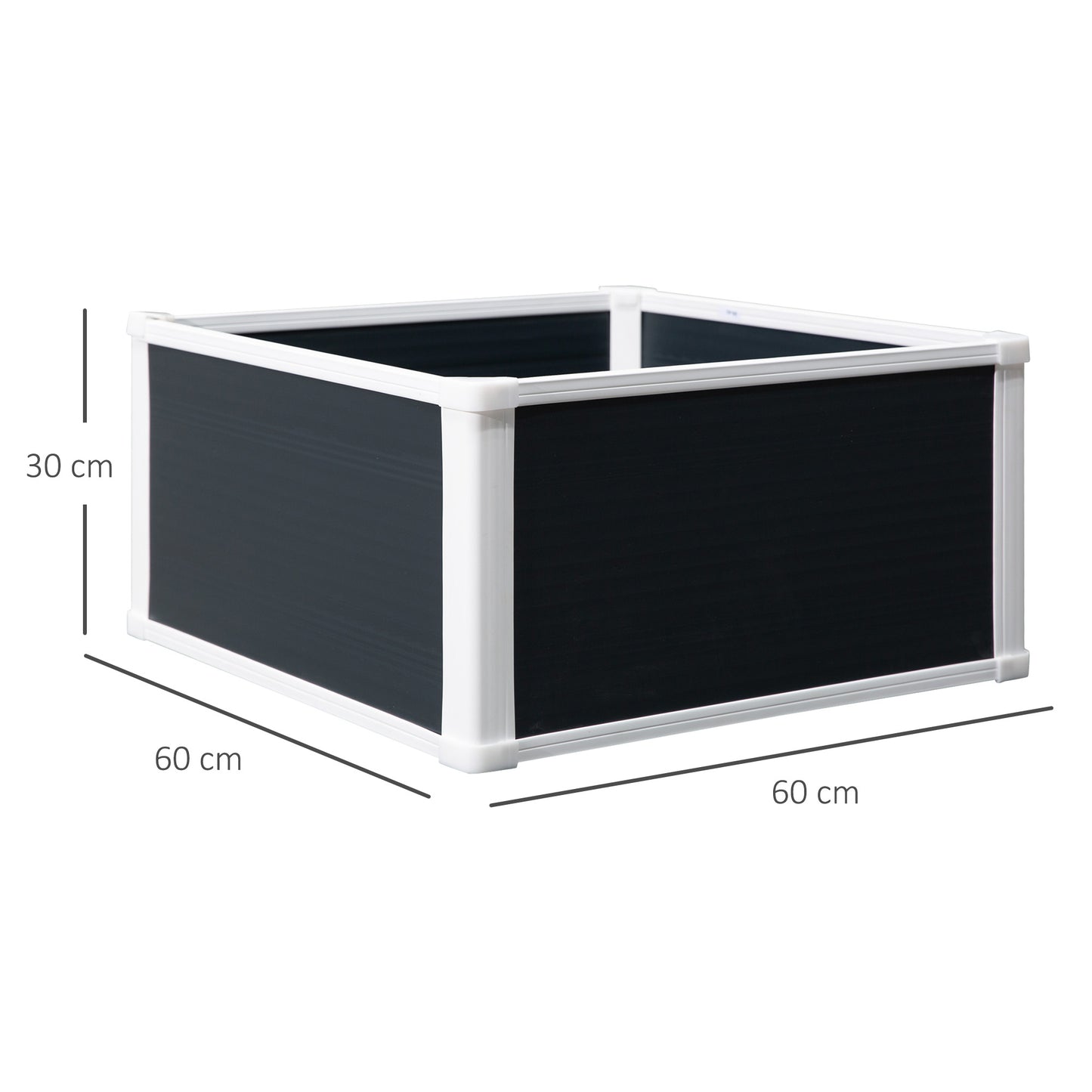 Garden Raised Bed Planter Grow Containers Flower Pot PP 60 x 60cm