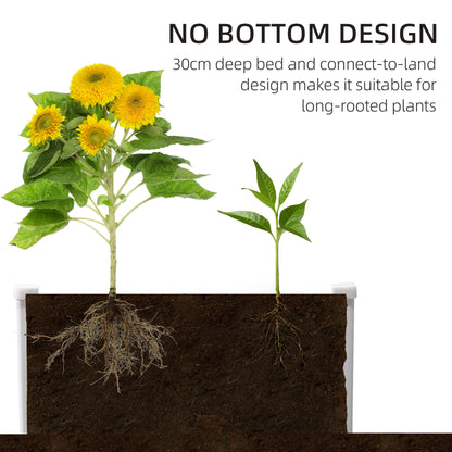 Garden Raised Bed Planter Grow Containers Flower Pot PP 60 x 60cm