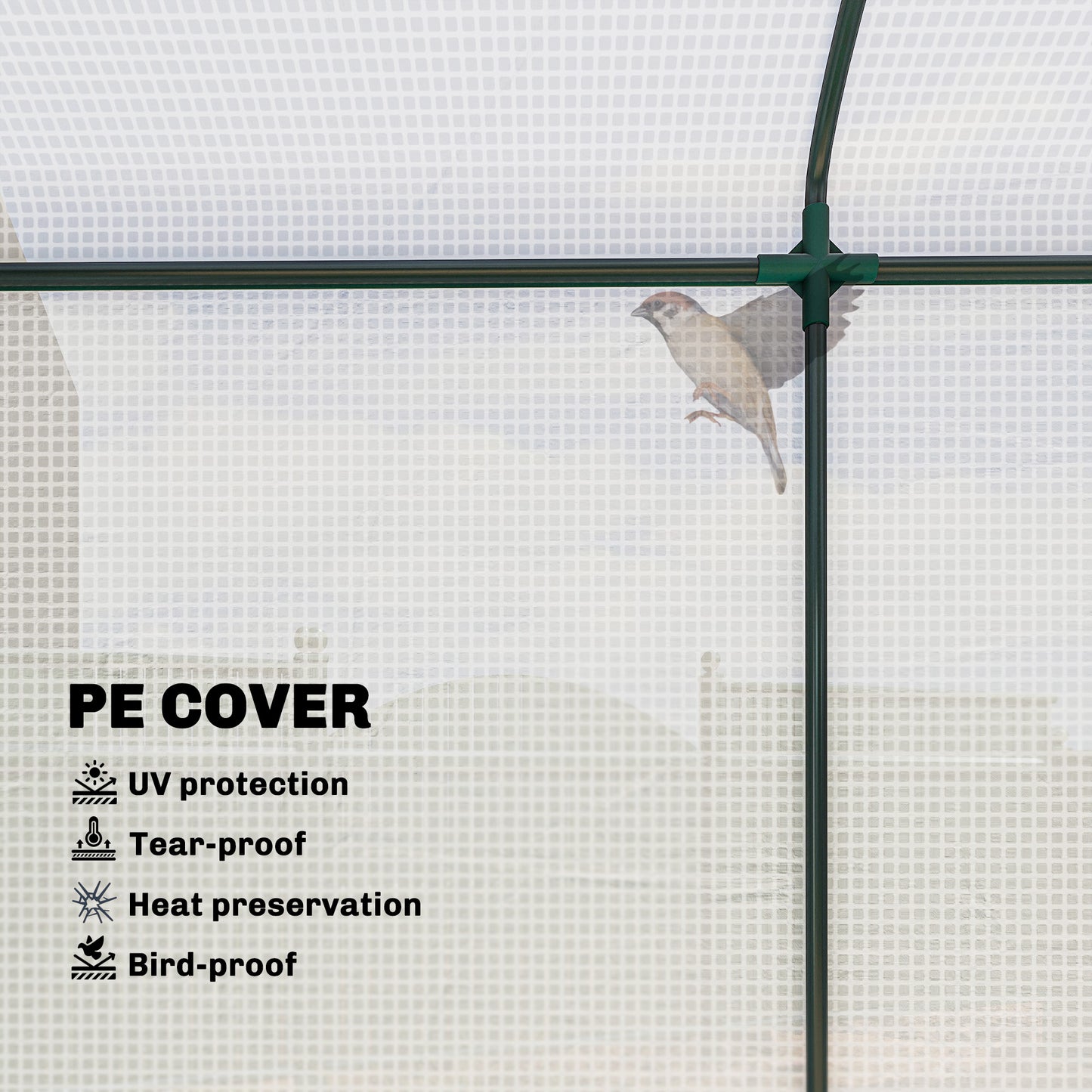 Mini Greenhouse, Portable Indoor Outdoor Green House with PE Cover