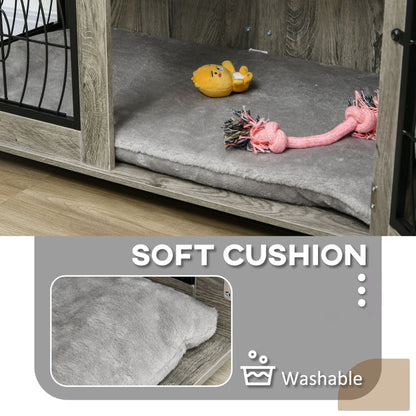 Dog Crate Furniture, 37" End Table for Large Dogs w/ Cushion