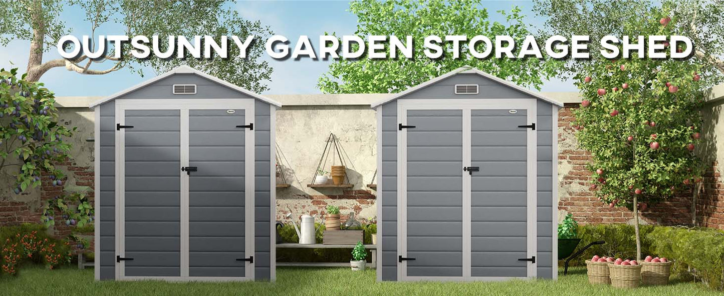 Lock Up Shed - 6Ft x 4.5Ft Garden Shed in Grey