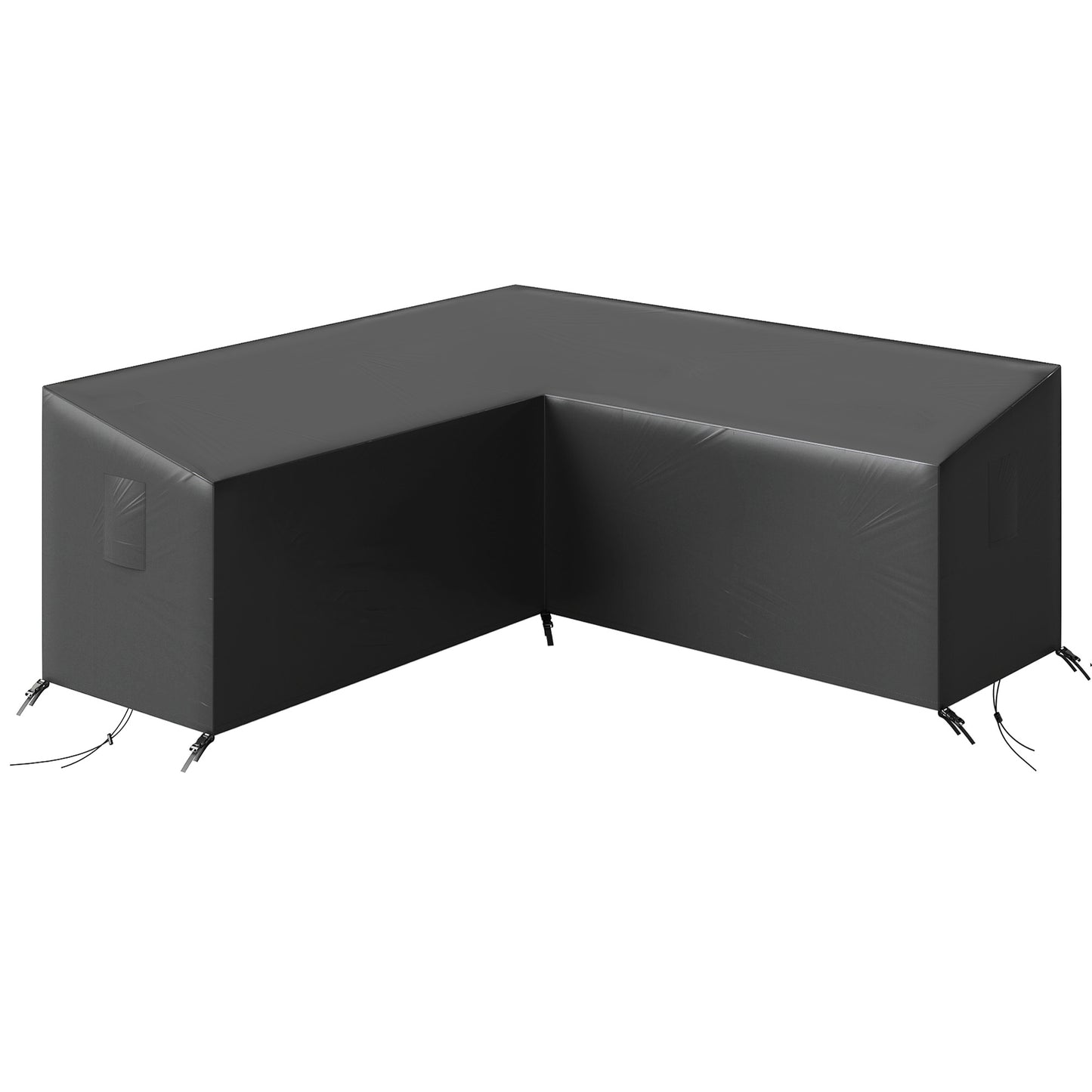 V-Shaped Sectional Sofa Cover Waterproof Anti-UV, Black