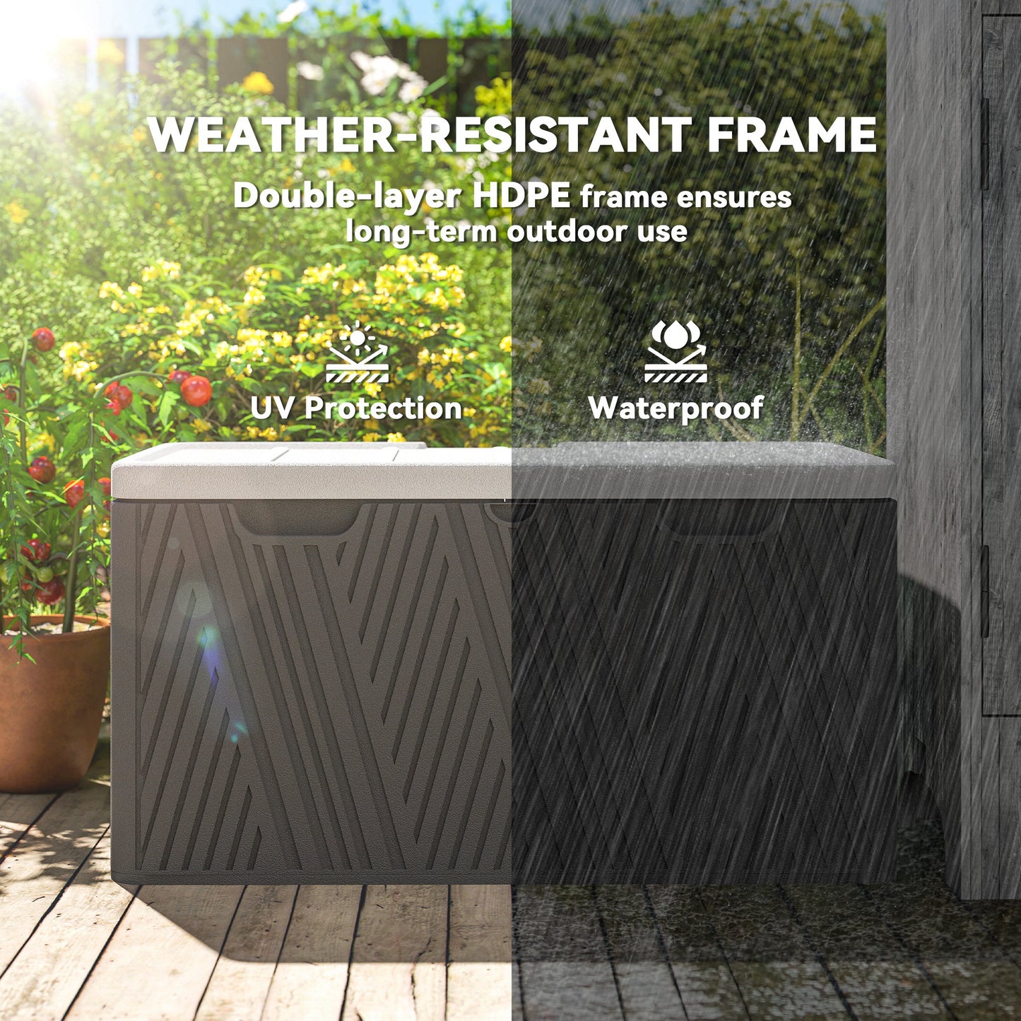 380L Garden Storage Box Waterproof Outdoor Storage Box