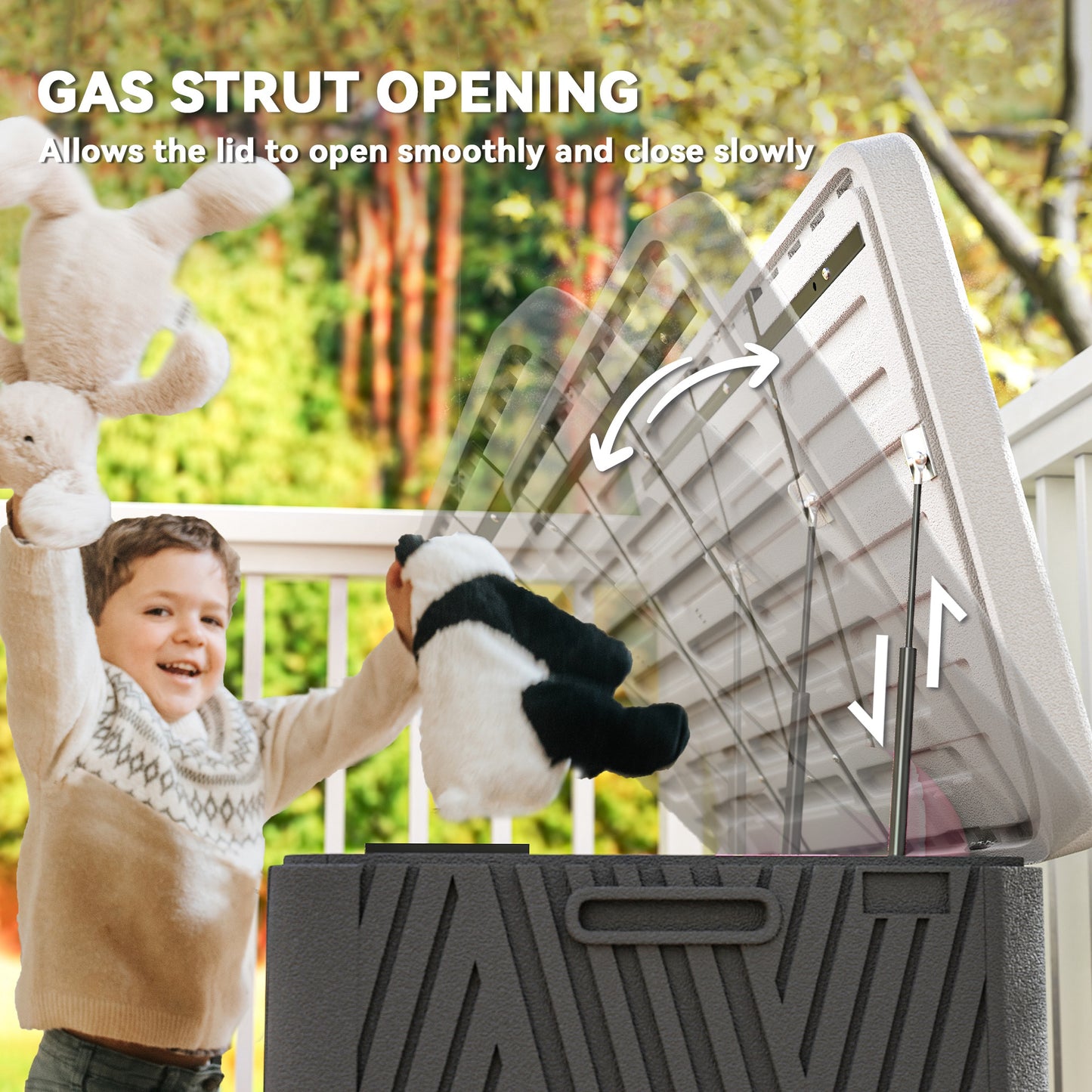 380L Garden Storage Box Waterproof Outdoor Storage Box