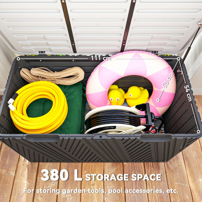 380L Garden Storage Box Waterproof Outdoor Storage Box