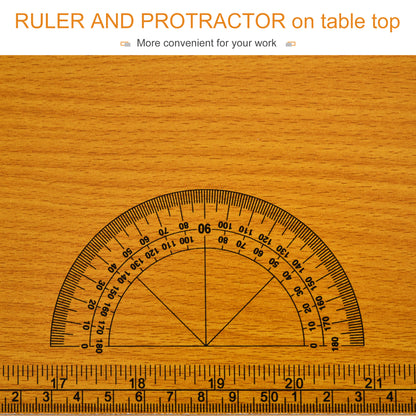 Foldable Garage Work Bench, Craft Table MDF Workstation, Heavy-duty Steel Frame with Ruler, Protractor