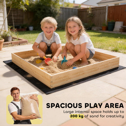 Wooden Sandbox with Digger 360° Swivel Seat