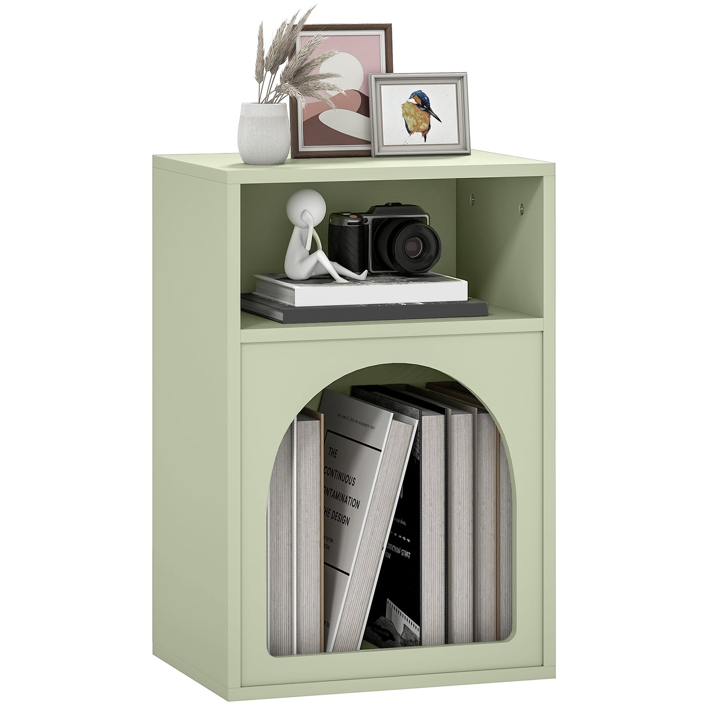 Bedside Table, Modern Bedside Cabinet for Bedroom, Light Green