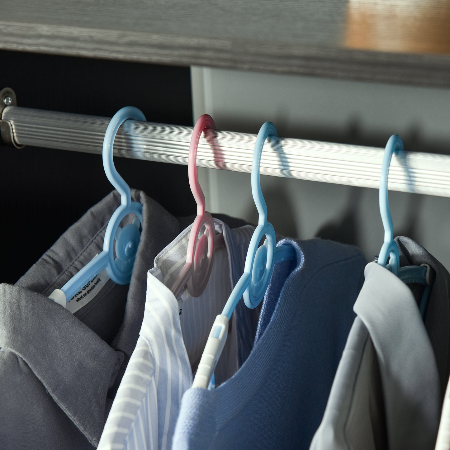 Open Wardrobe Clothes Rail Bedroom Clothes Storage Rod Shelves Black