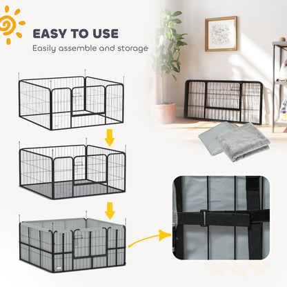 Whelping Box w/ Washable Whelping Pad, Wind-Resistant Cloth, Black