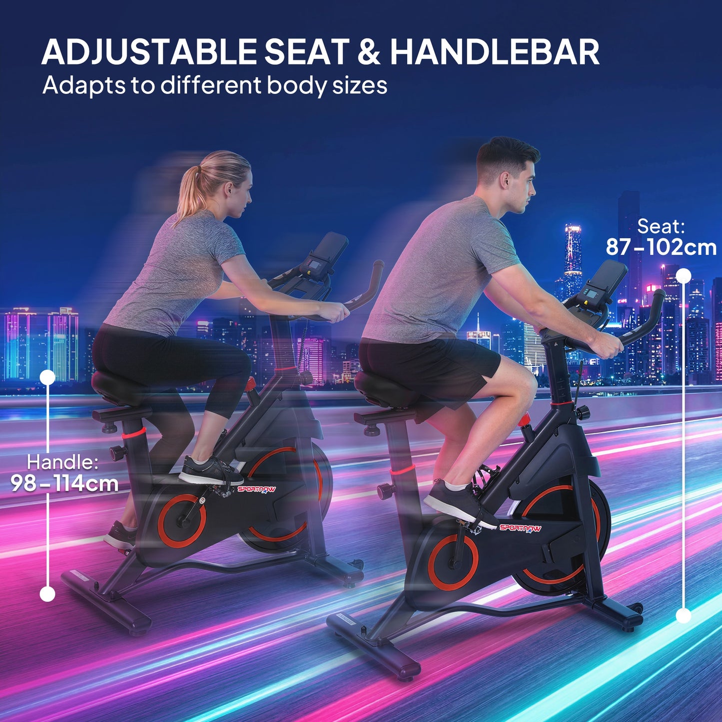 Exercise Bike, Stationary Bike with Adjustable Magnetic Resistance