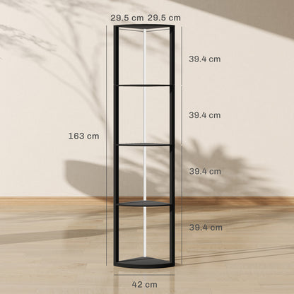 RGB LED Floor Lamp with Shelves and Remote Control for Living Room