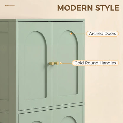 110cm Kitchen Cupboard with 4 Arched Doors and 2 Adjustable Shelves