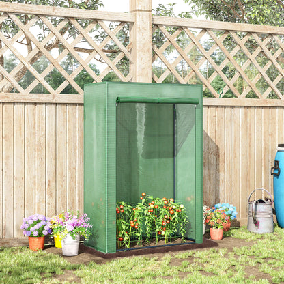 100 x 50 x 150cm Greenhouse w/ Zipper Roll-up Door Outdoor Green