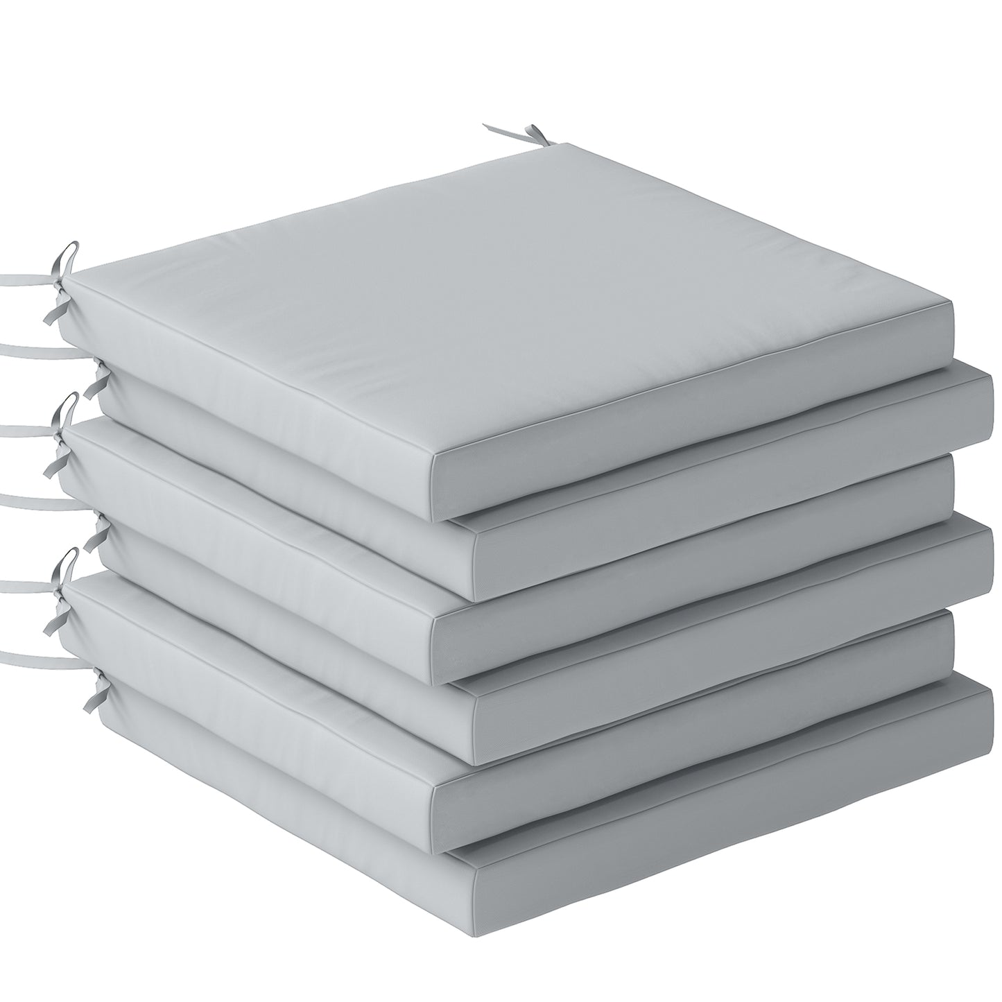 Seat Cushions with Machine Washable Cover Light Grey