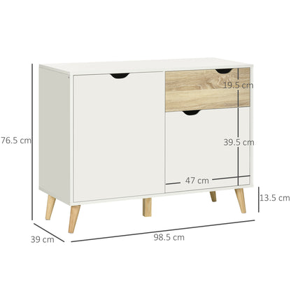 Free Standing Sideboard Storage Cabinet, Accent Cupboard with Drawer