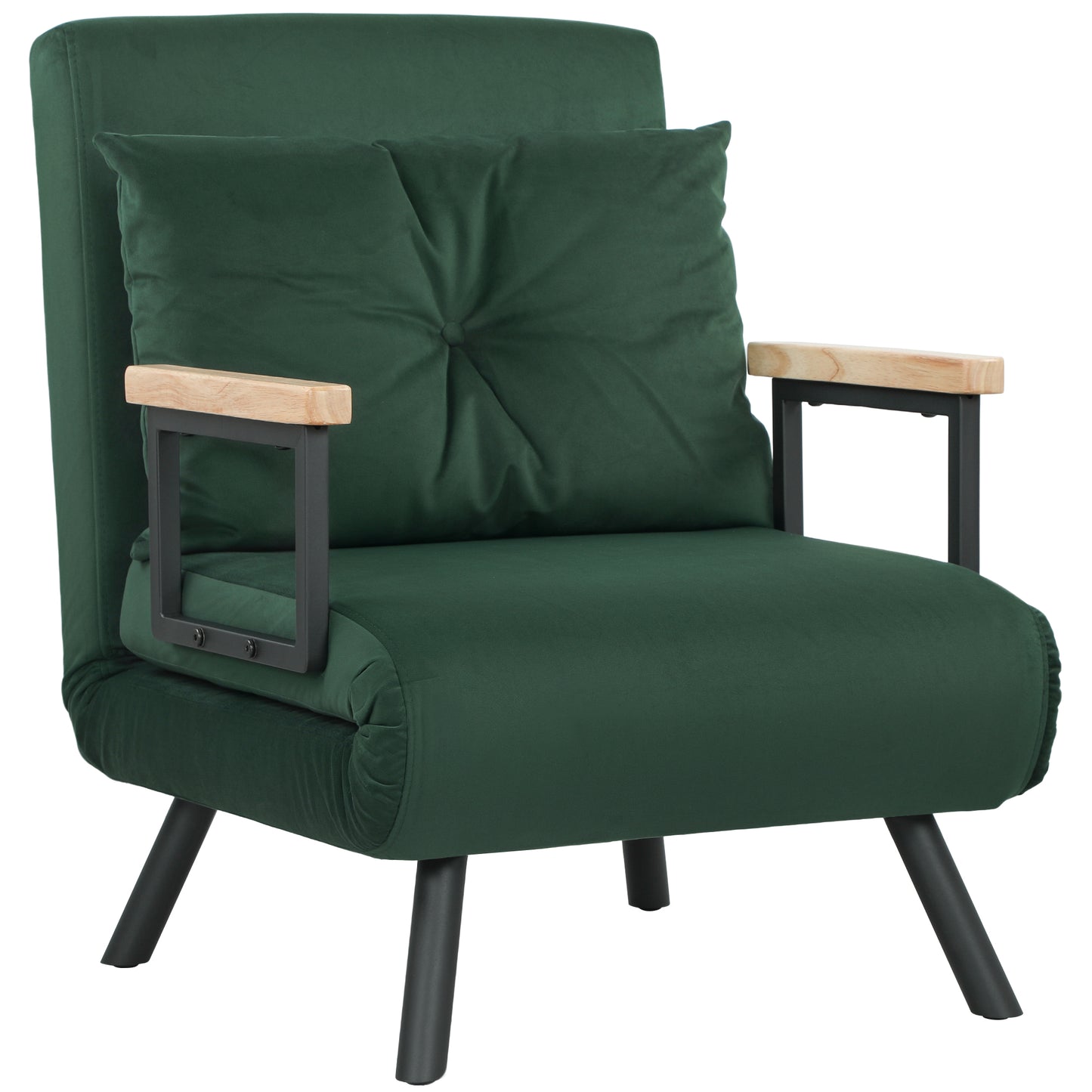 Click Clack Single Chair Bed Settee for Living Room, Green