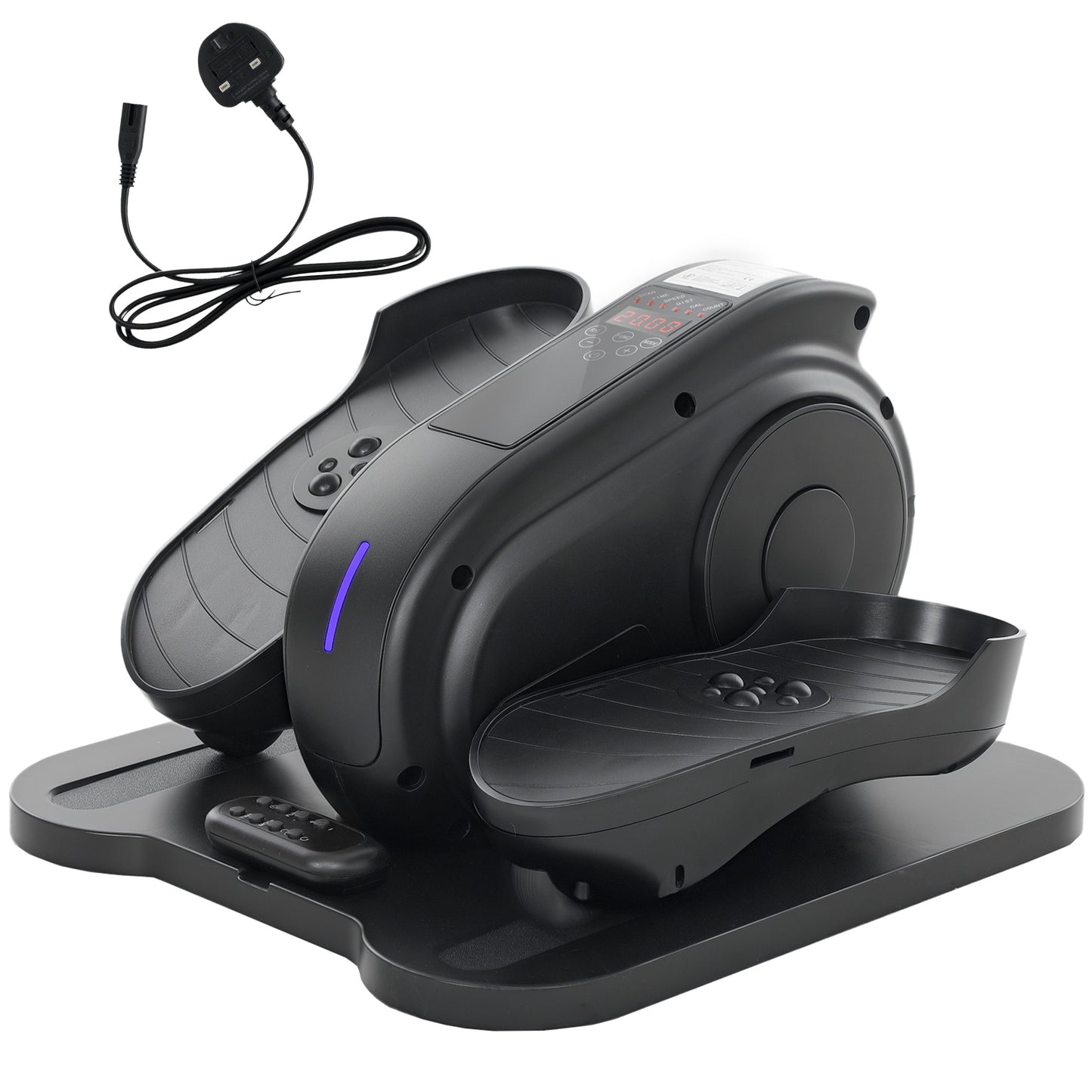 Under Desk Elliptical Machine Pedal Exerciser w/ 10 Speeds, Black